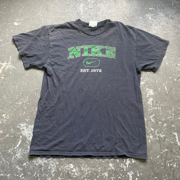 Vintage 90s Grunge NIKE Air Spellout Center Swoosh‎ Size Large Distressed Faded - Picture 1 of 8